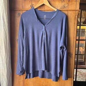 Aerie Navy Button-Down Shirt